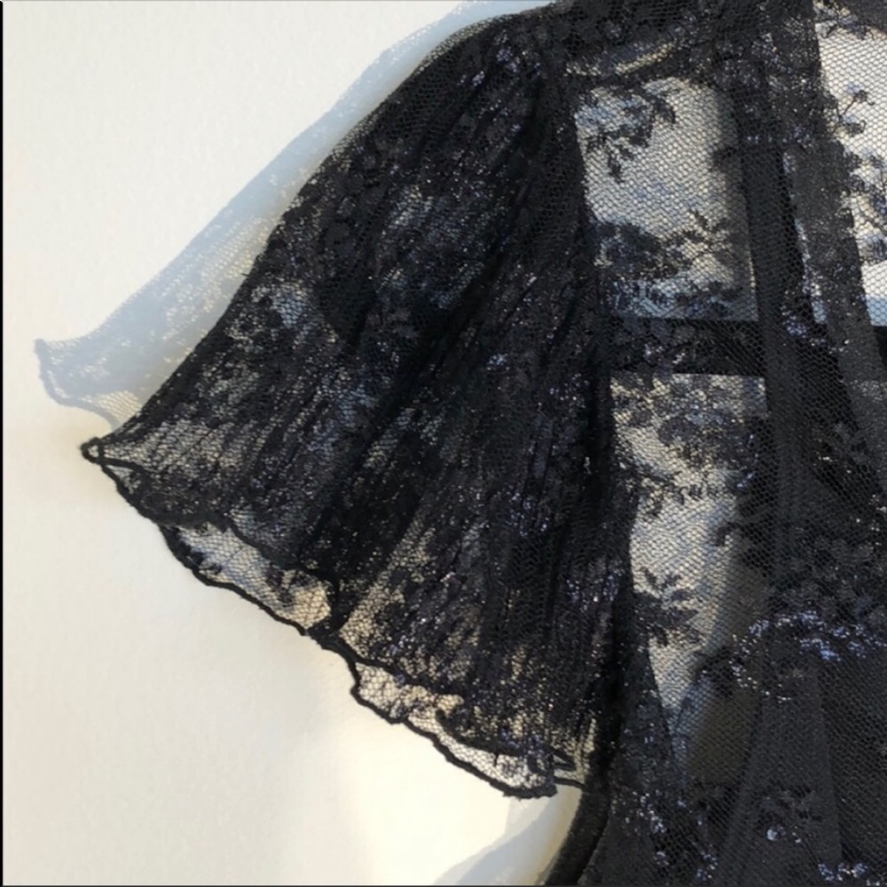 For Joseph sheer sparkle lace wrap top with camisole - Picture 3 of 6